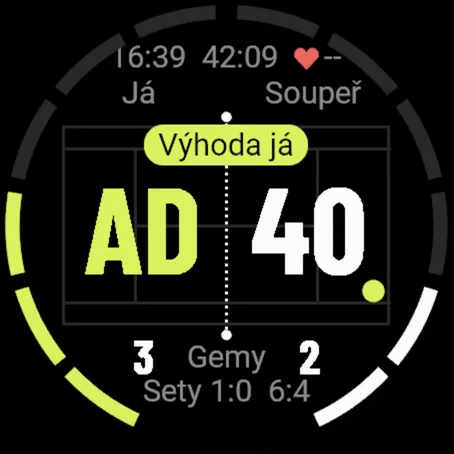 Výhoda zobrazená jako tabulka na síti při AD:40