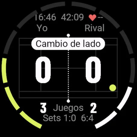 Aviso de cambio de lado en la red tras un juego impar